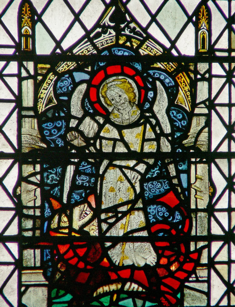 Fönster w36 föreställande St Michael av English School