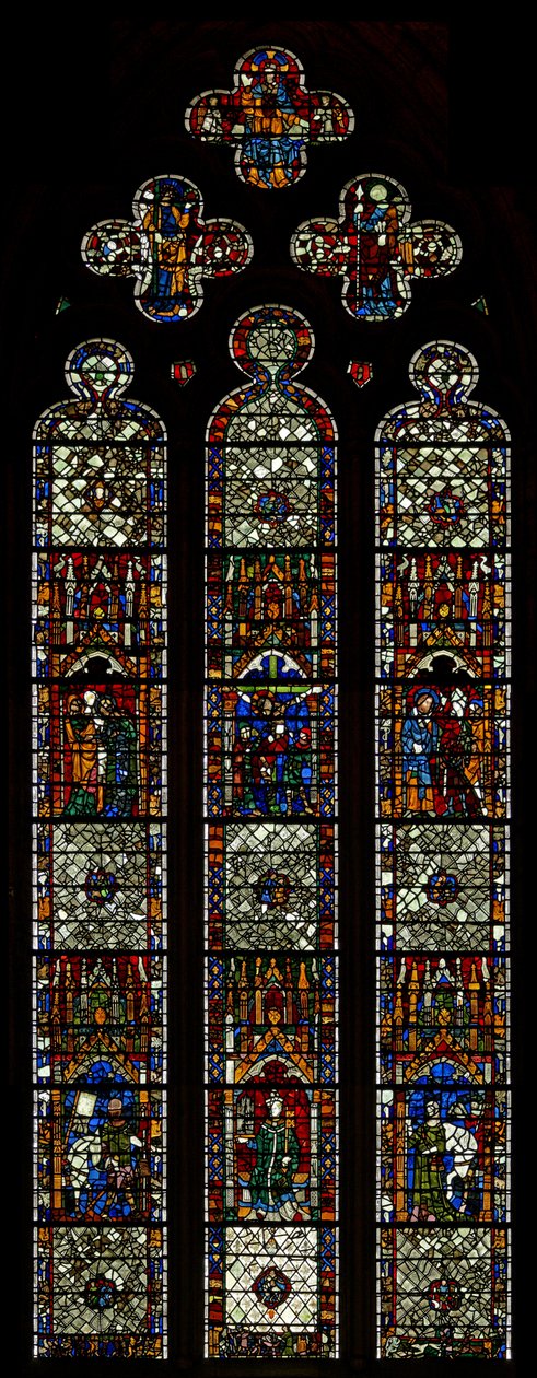 Fönster w40 föreställande St Peter och Pilgrims fönster av English School