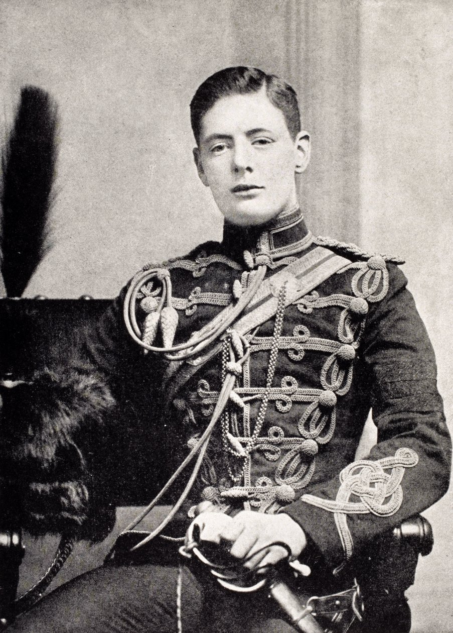 Winston Churchill som sekondløjtnant i 4th Queen