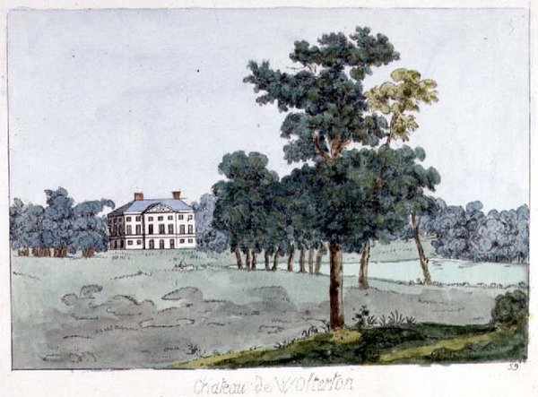 Wolterton Hall, Norfolk, Walpoles hem, illustration från William Watts 