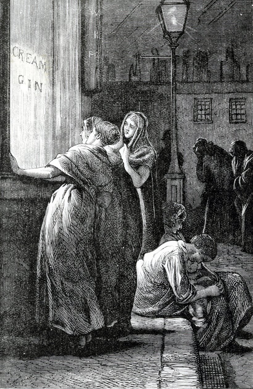 Kvinnor och gindrickande, 1800-talet av English School