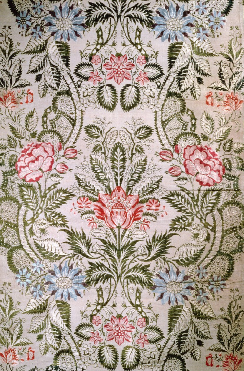 Vävt siden, ca 1720 (silke) av English School
