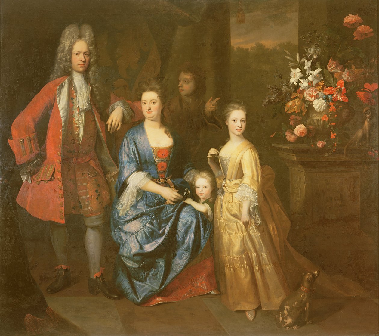 Överste Andrew Bissett och hans familj, 1708 av Enoch Seeman
