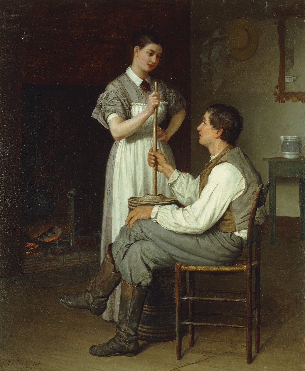 Den hjälpande handen, 1877 av Enoch Wood Perry