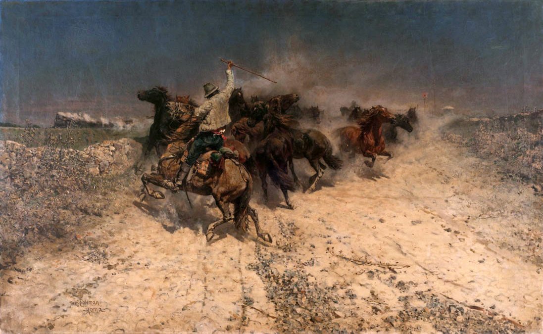 Panic Rushing horses av Enrico Coleman