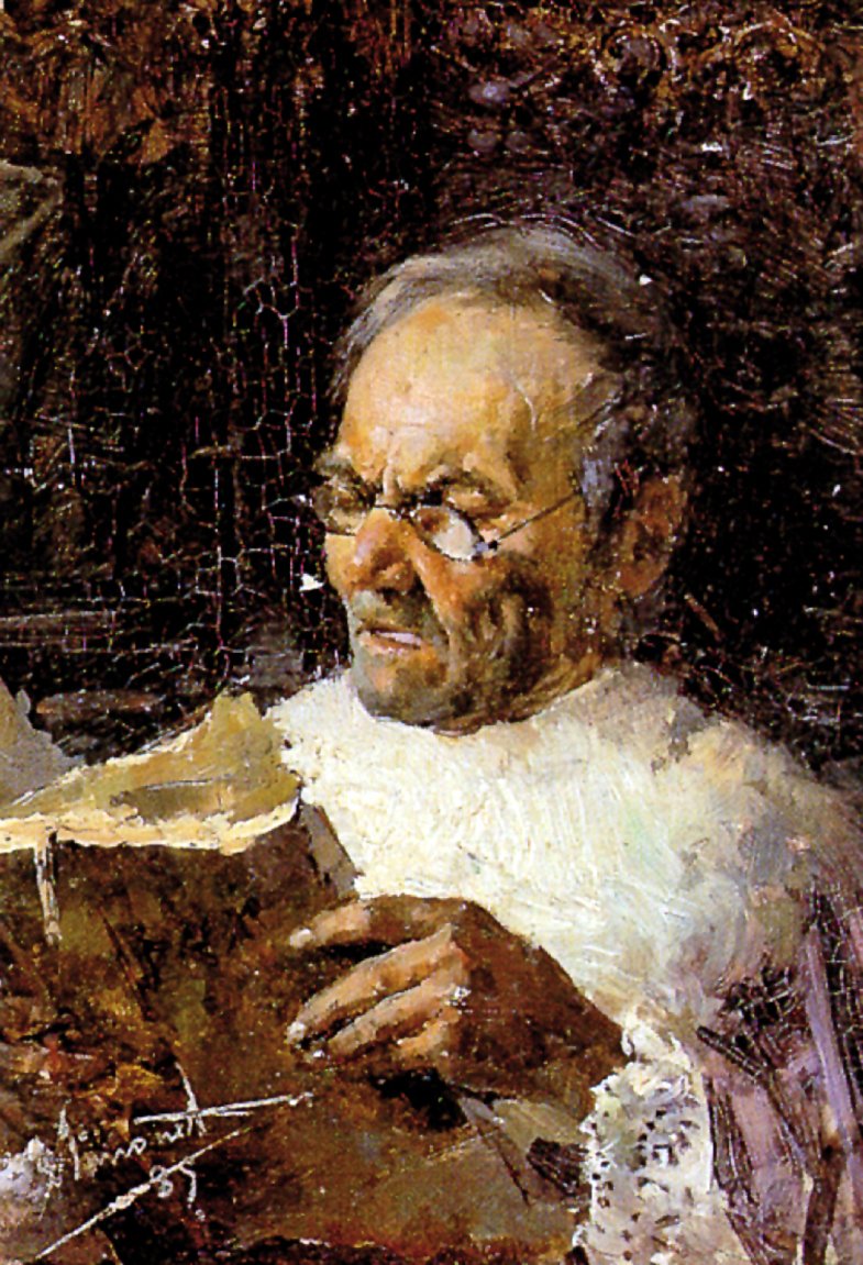  Canonigo leyendoCanon reading av Enrique Simonet
