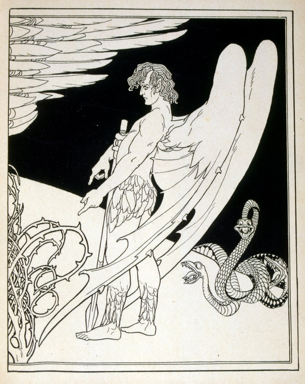En jätteängel från boken Juda illustrerad av Ephraim Moses Lilien (1874-1925). Lilian anses vara fadern till den sionistiska ikonografin, skapad i Jugendstil (tysk art nouveau) stil. Han illustrerade 