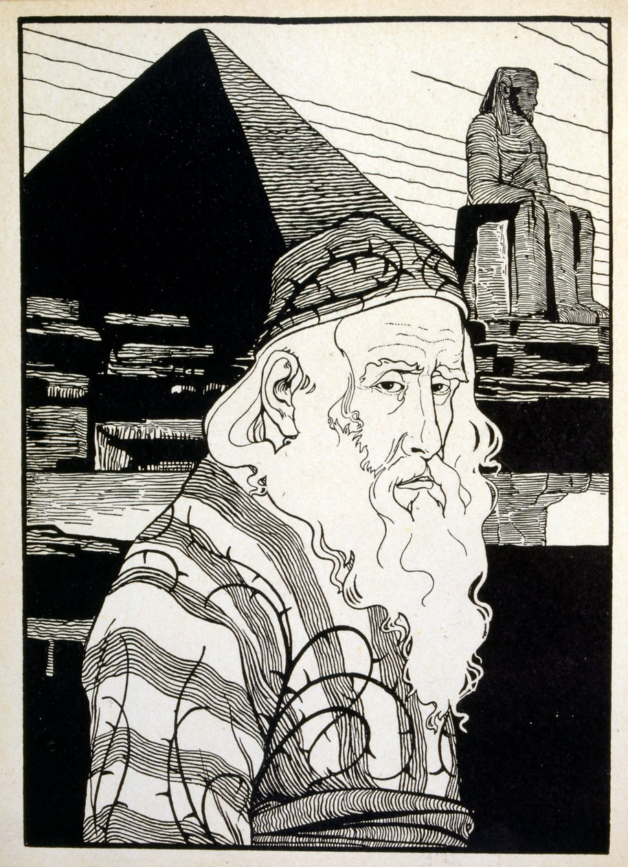 Påsk, från boken Juda illustrerad av Ephraim Moses Lilien (1874-1925). Lilian anses vara fadern till den sionistiska ikonografin, skapad i Jugendstil (tysk art nouveau) stil. Han illustrerade 