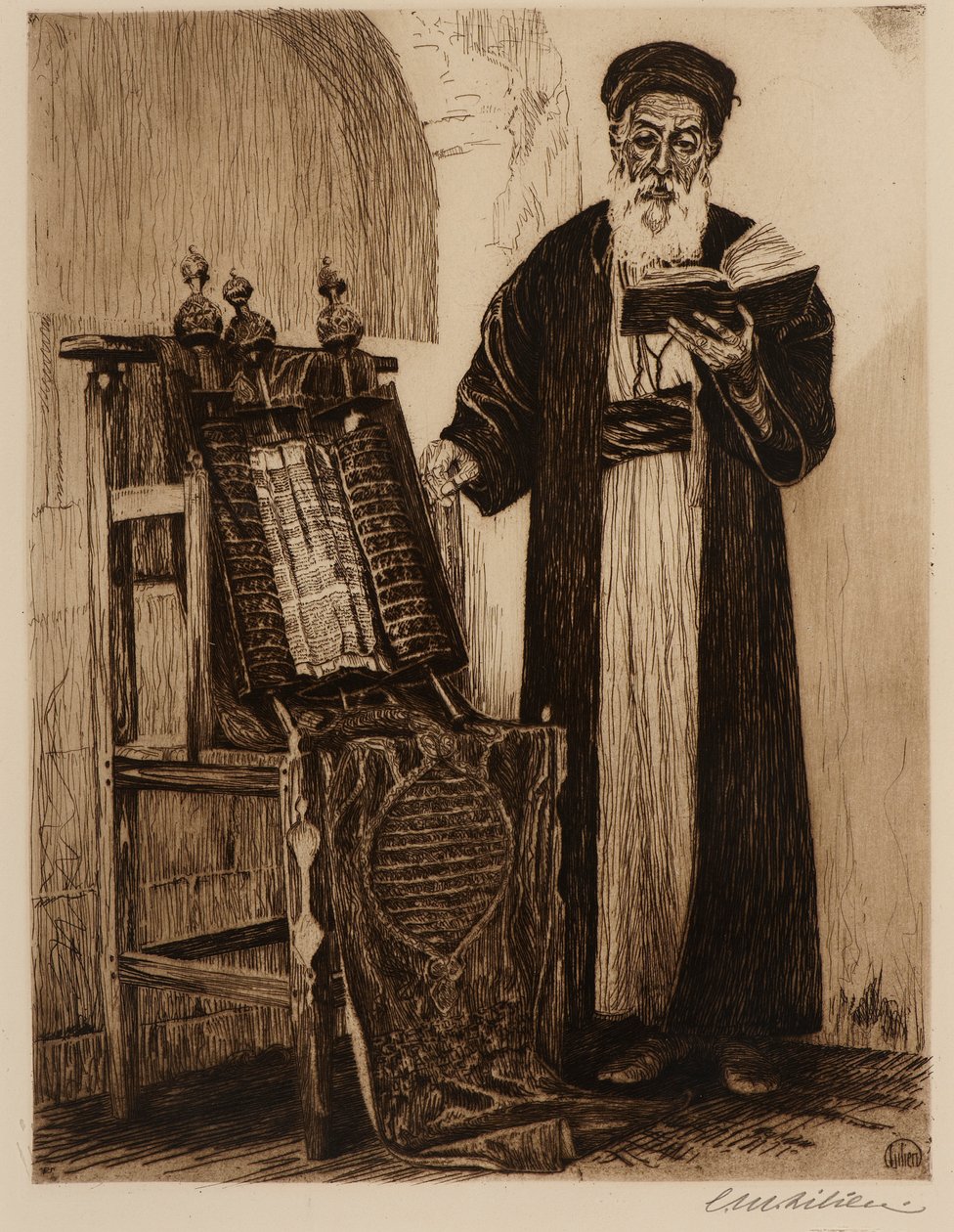 Samaritansk överstepräst av Ephraim Moses Lilien