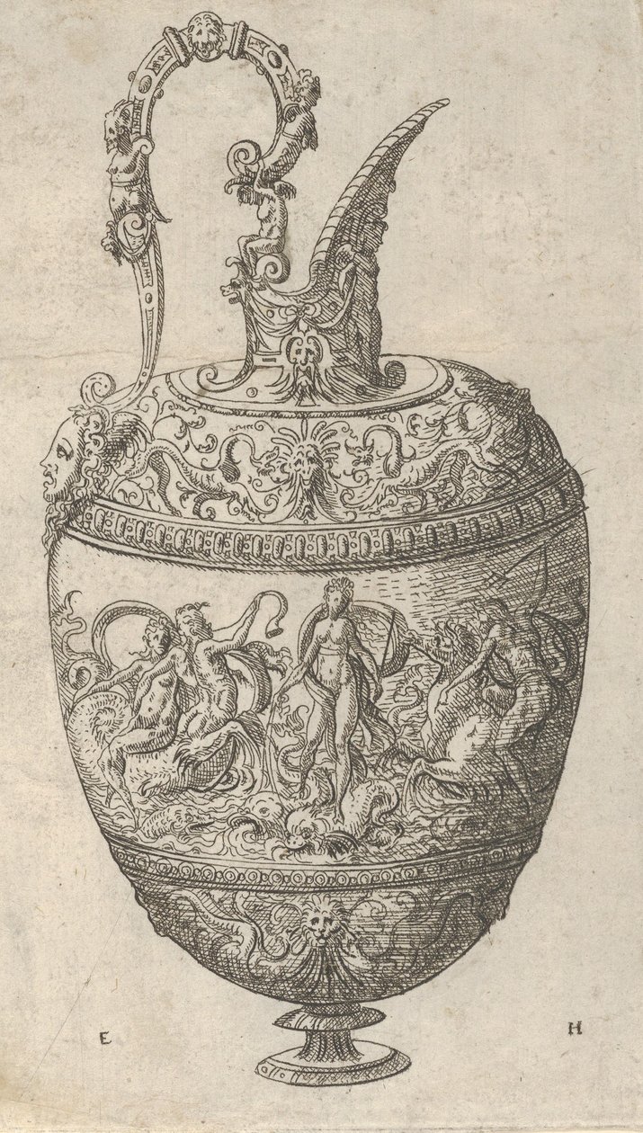 Design för en Ewer, 1565. av Erasmus Hornick