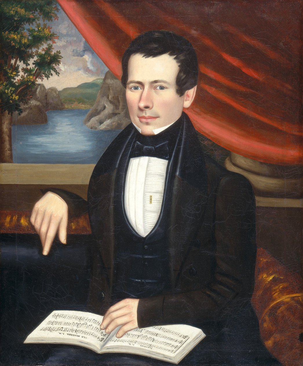 Man with a Tune Book: Möjligen Mr. Cook, ca. 1838. av Erastus Salisbury Field