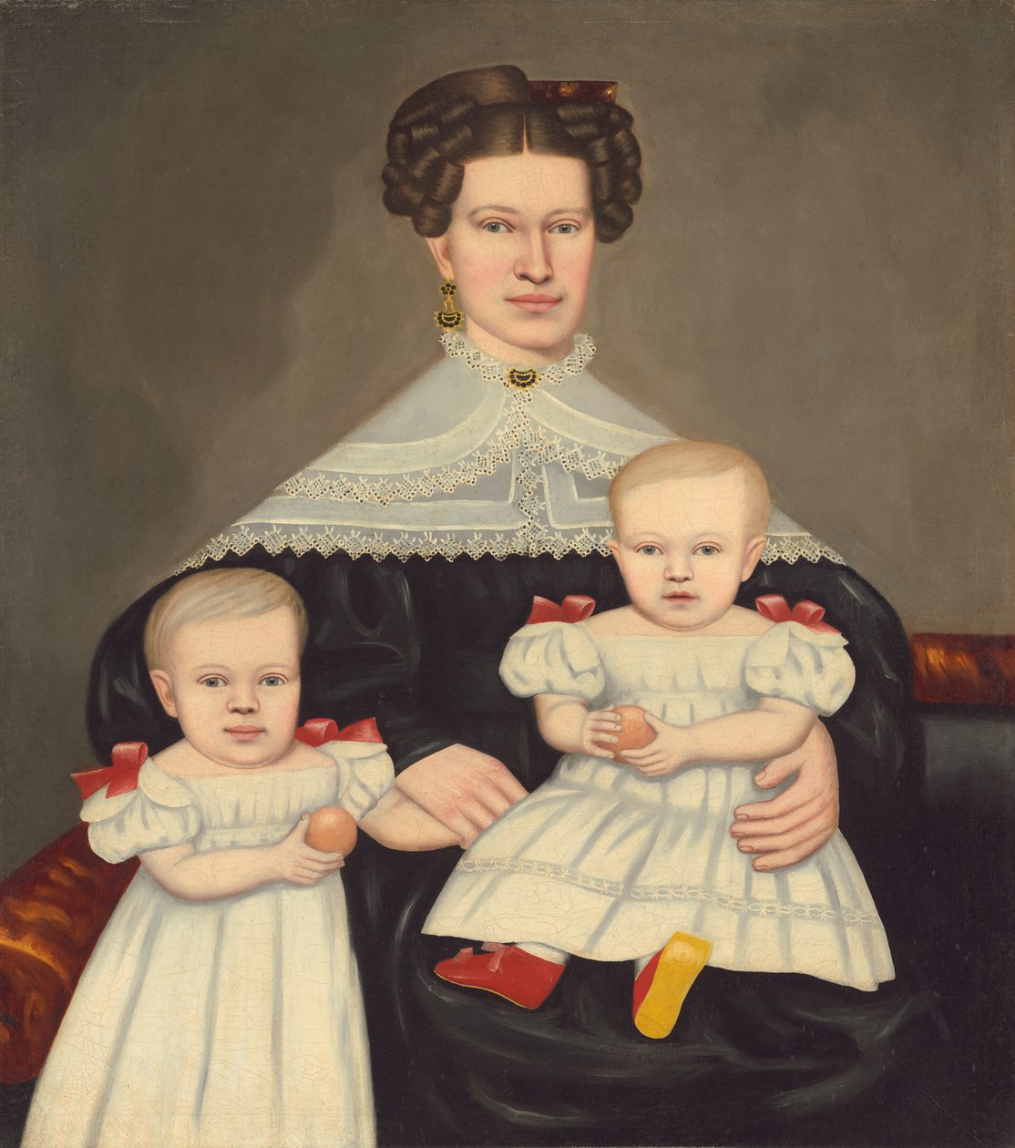Mrs. Paul Smith Palmer och hennes tvillingar, 18351838. av Erastus Salisbury Field