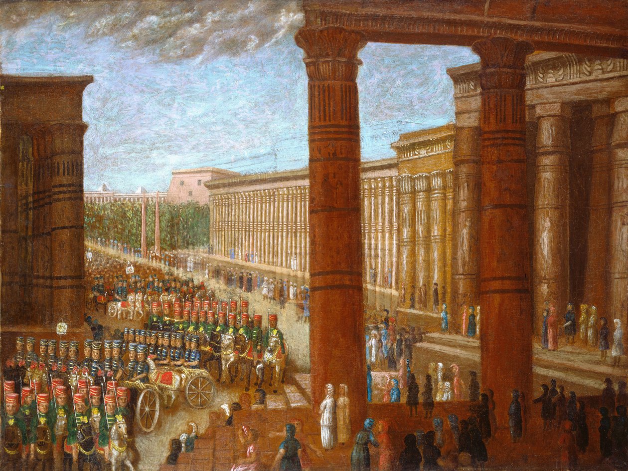 Faraos armé på marsch, ca 1865-1880 (olja på duk) av Erastus Salisbury Field