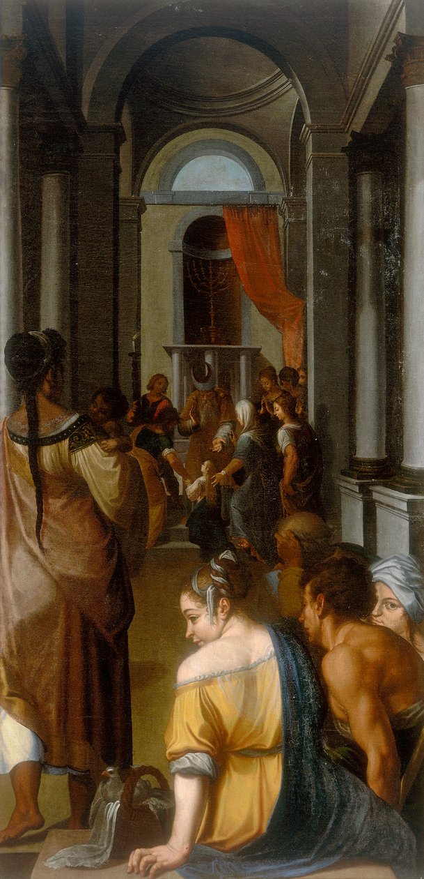 Jungfruns presentation i templet, verk av Ercole DellAbate, bevarat på Gallera Estense i Modena av Ercole dell Abbate