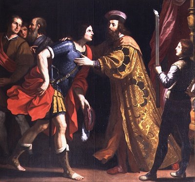 Avskedandet av Cato Uticensis av Ercole Gennari