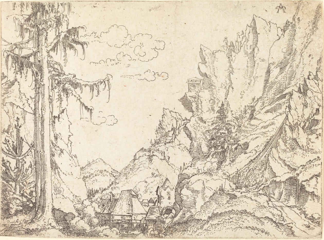 Bergslandskap av Erhard Altdorfer