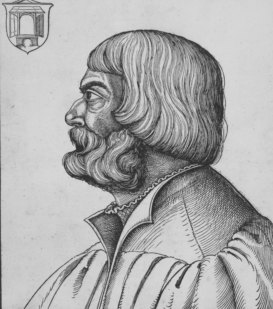Porträtt av Dürer, tidigt 1500-tal. av Erhard Schon