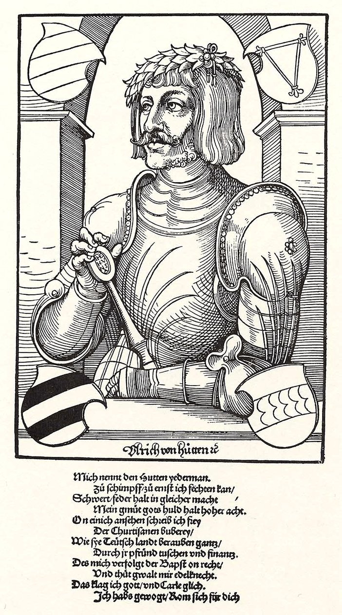 Porträtt av Ulrich von Hutten 1488-1523 av Erhard Schon