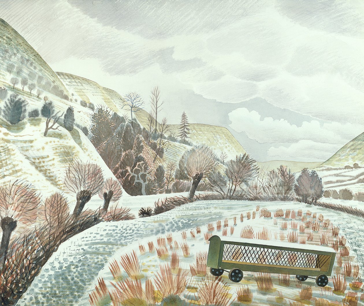 Nyårssnö, 1935 av Eric Ravilious