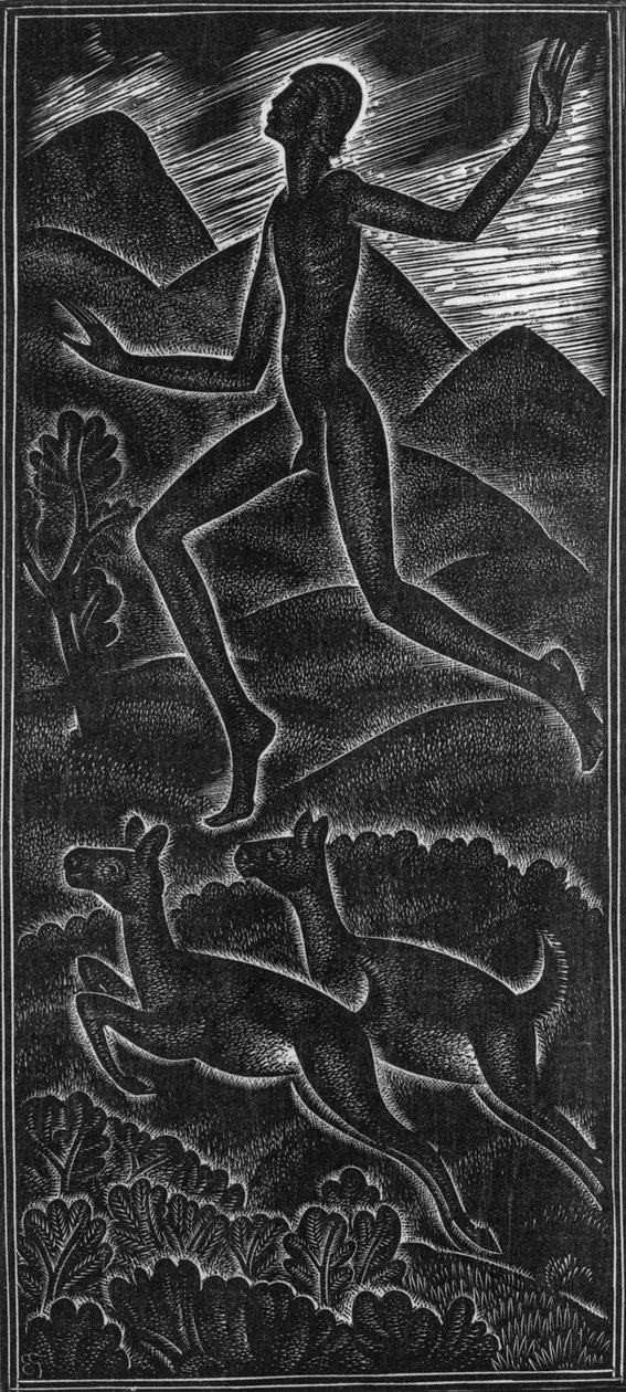 Fuge, min älskade för en sång av sånger (I min flykt sjung sångers sånger för min glädje) av Eric Gill