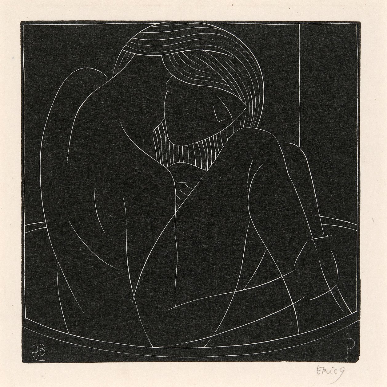 Flickan i badkaret av Eric Gill