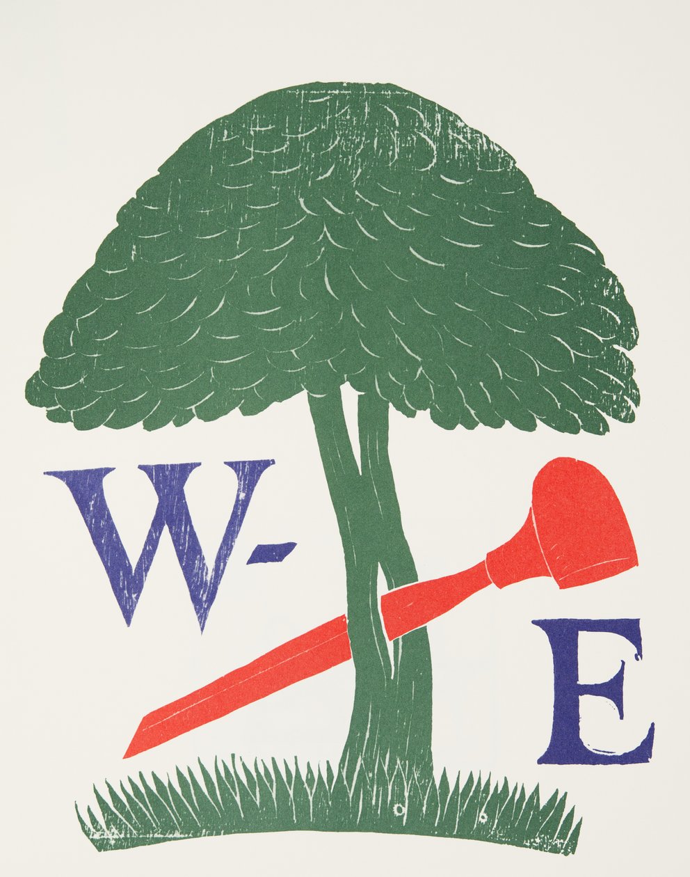 Affisch för Society of Wood Engravers av Eric Gill