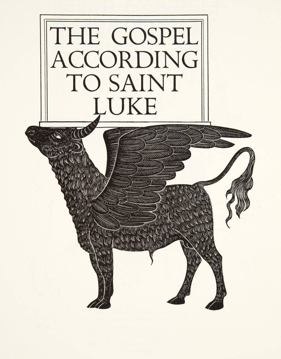 Den svarta kalven av St. Luke av Eric Gill