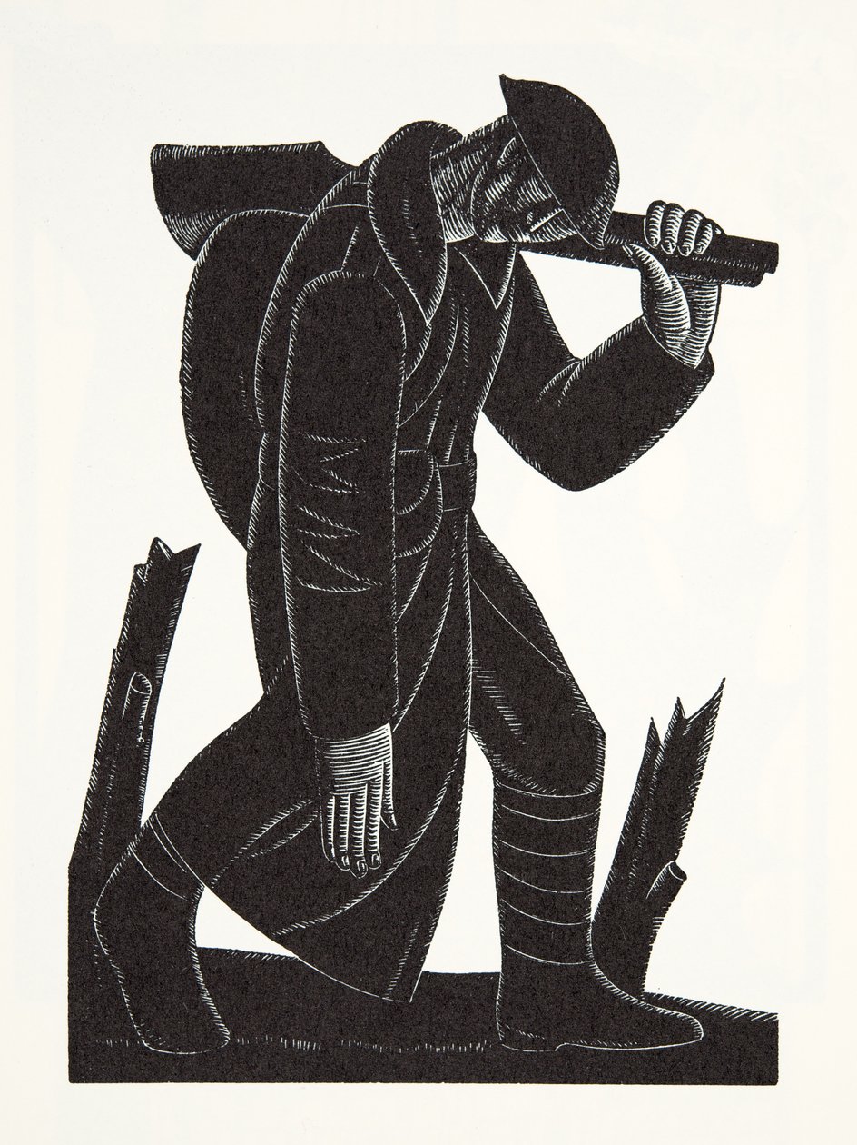 Westward Hoe!, efter en teckning av David James av Eric Gill