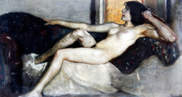 Study for Beauty Luxuriant, c.1919 (olja på duk) (se 468039) av Eric Harald Macbeth Robertson