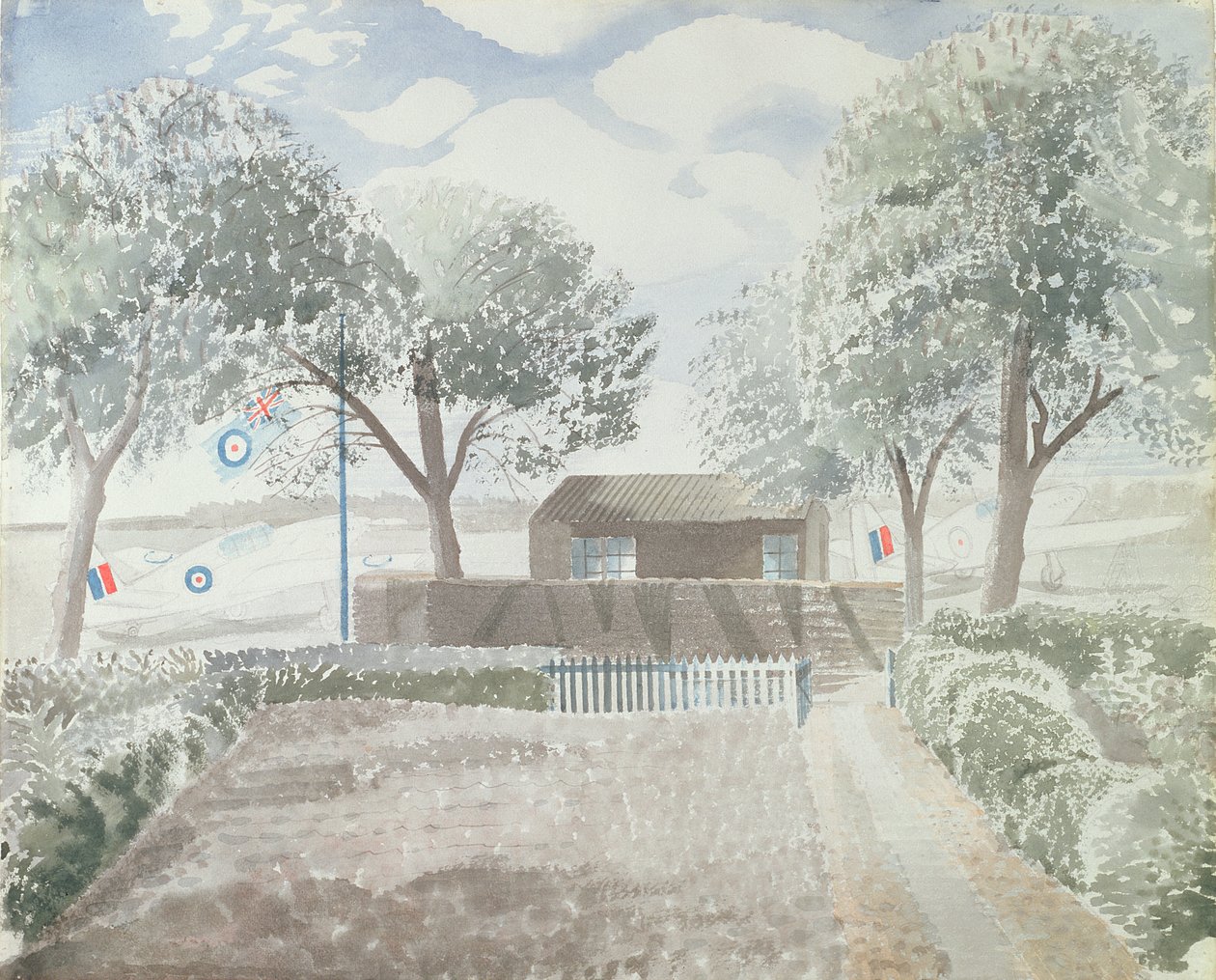 Aerodrome, ca 1942 av Eric Ravilious