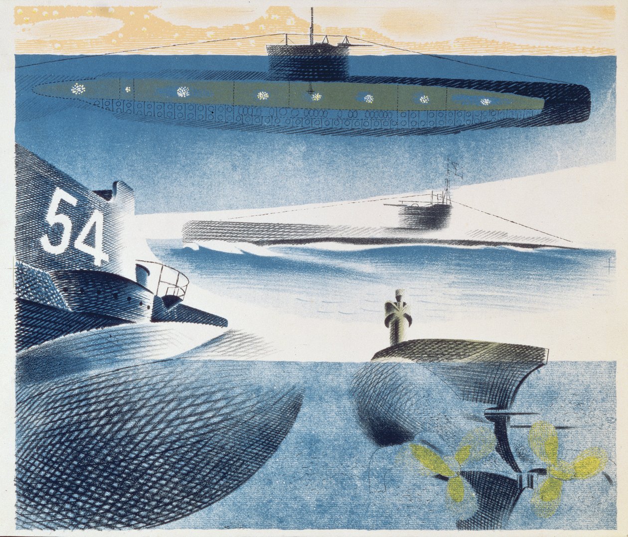 Different Aspects of Submarines, 1941  av Eric Ravilious