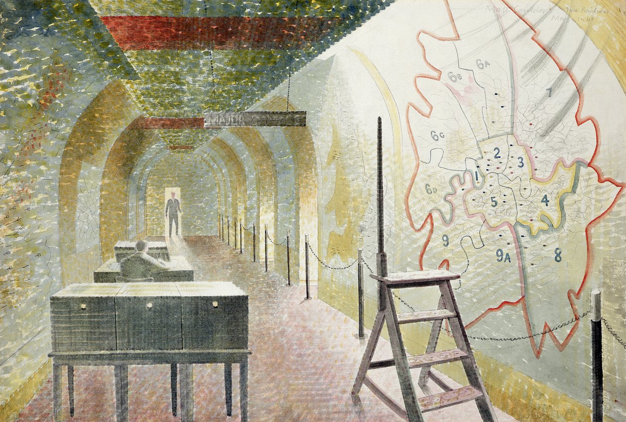 Kartkorridor nr 1 av Eric Ravilious