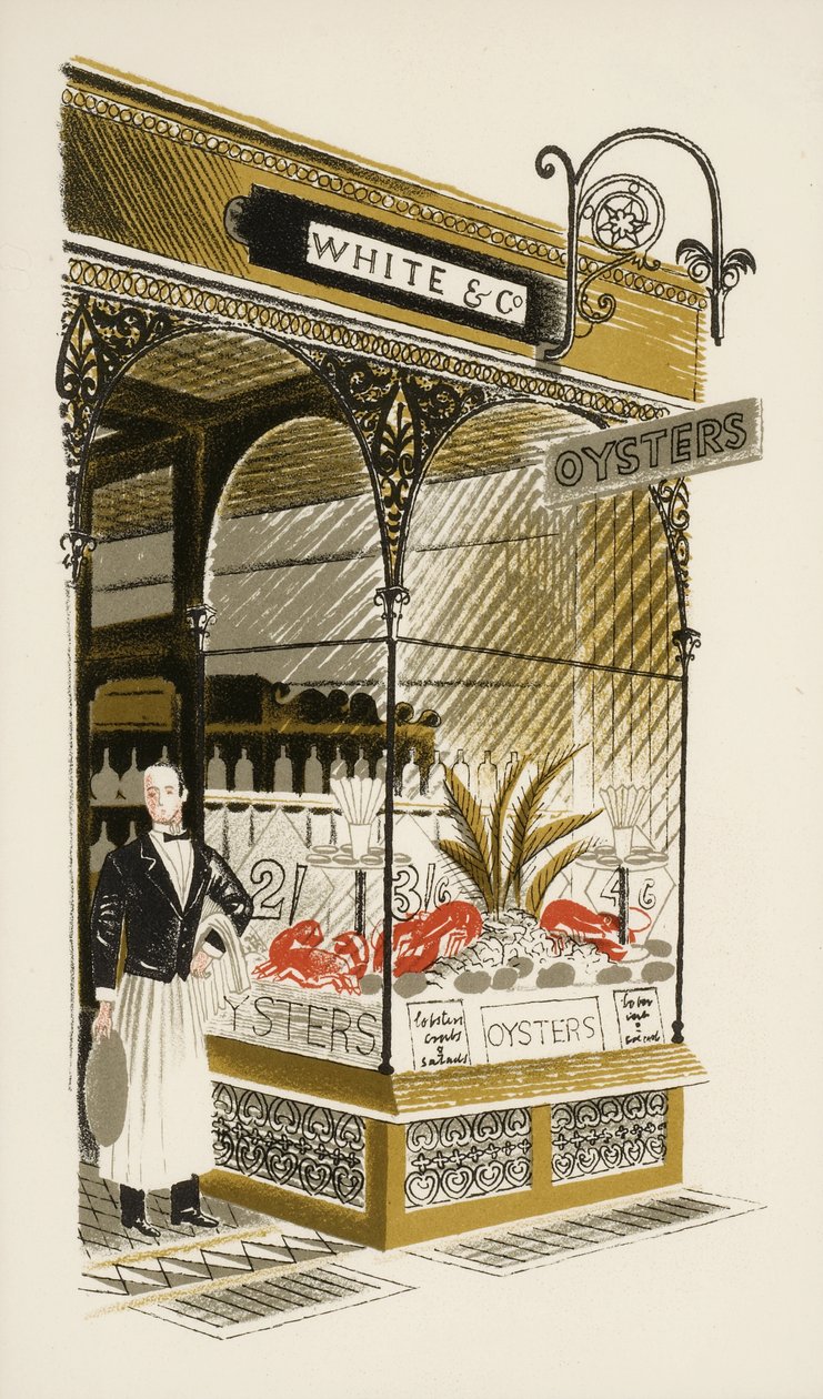 Oyster Bar, ca 1938 av Eric Ravilious