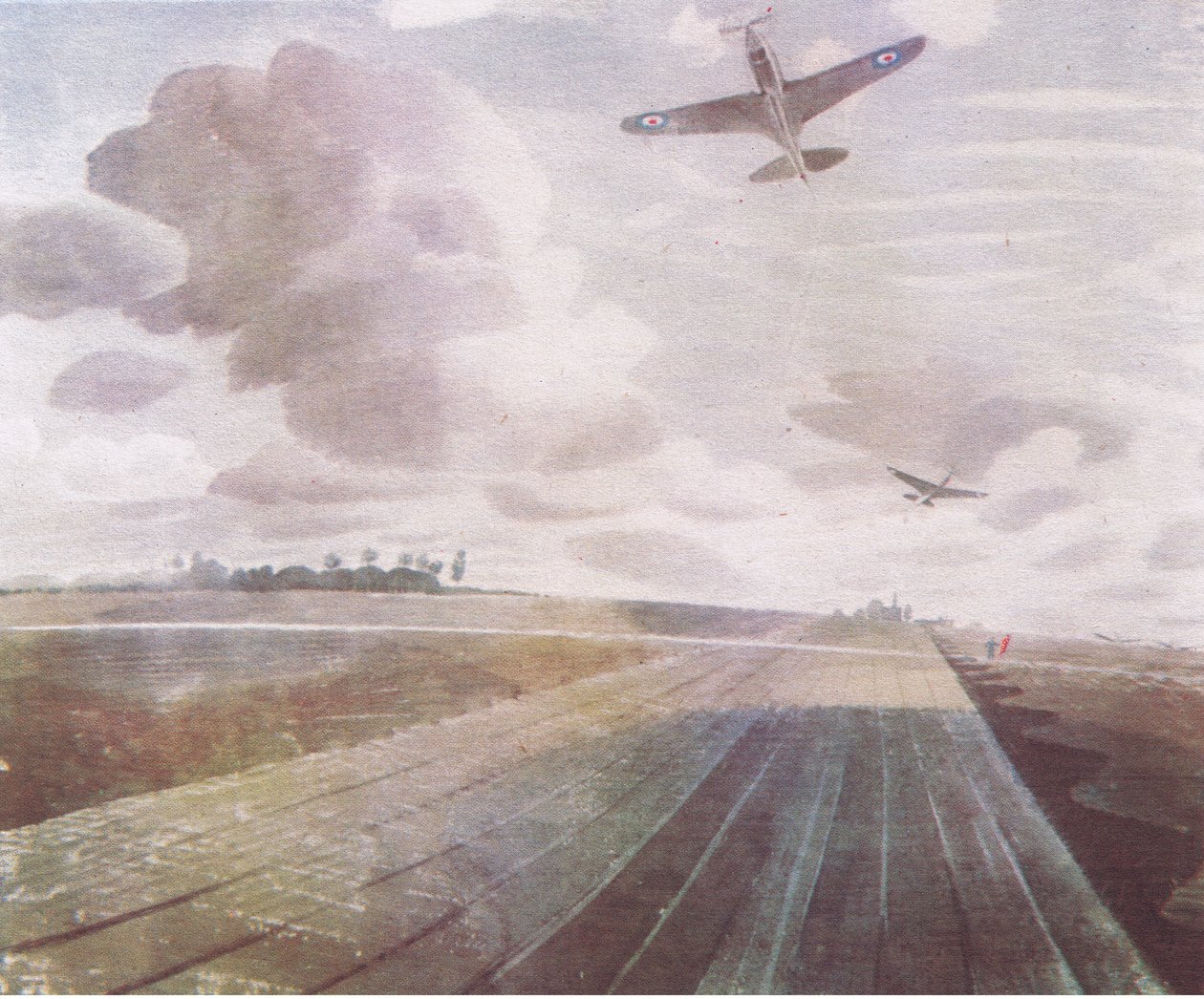 Runway perspective, 1941, från British Adventure publicerad av Collins, 1947 av Eric Ravilious