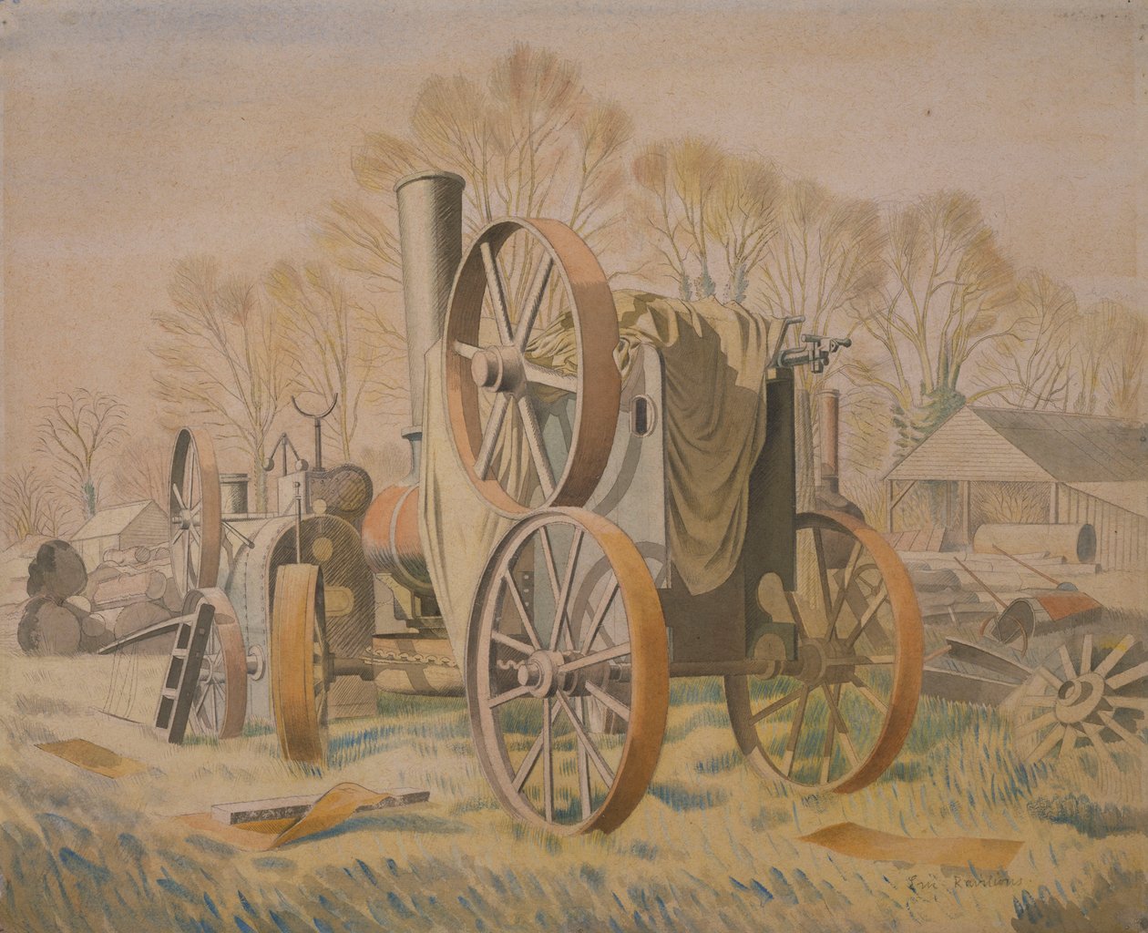 Traktorn, 1933 av Eric Ravilious