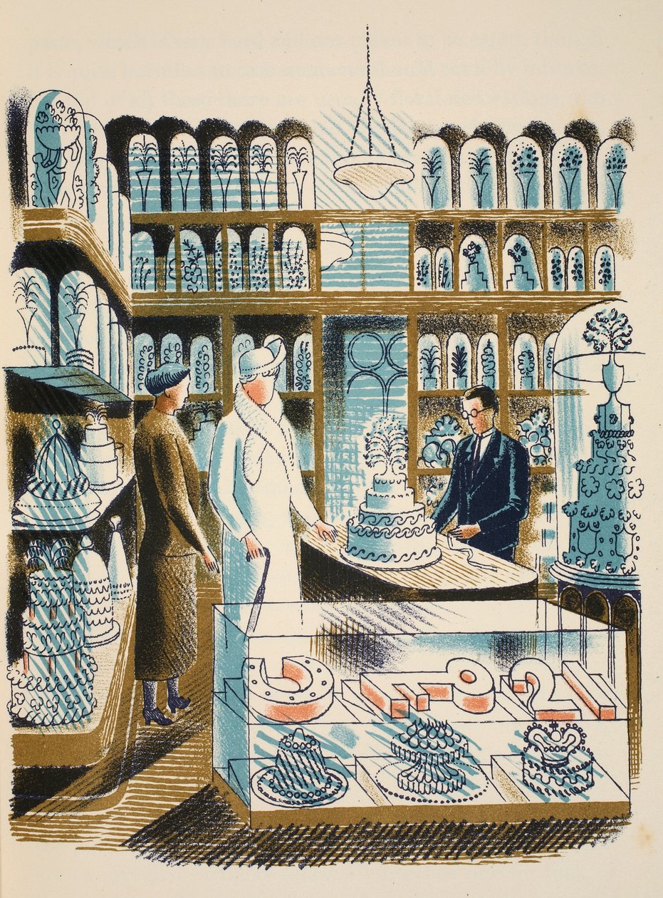 Bröllopstårta, illustration från 