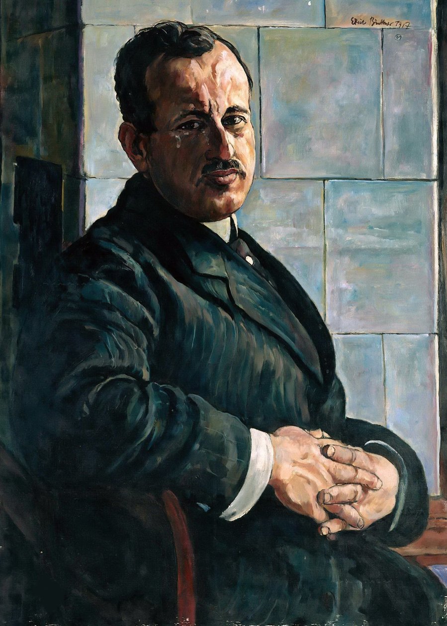Porträtt av Georg Hermann 1871-1943, 1917-1918. av Erich Büttner