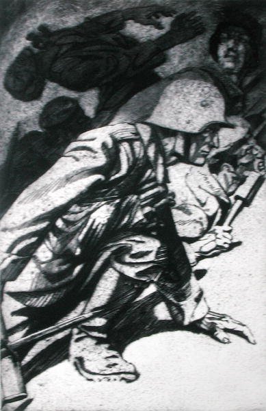 Stormen, illustration från en folio med tryck publicerade i Leipzig av Erich Erler
