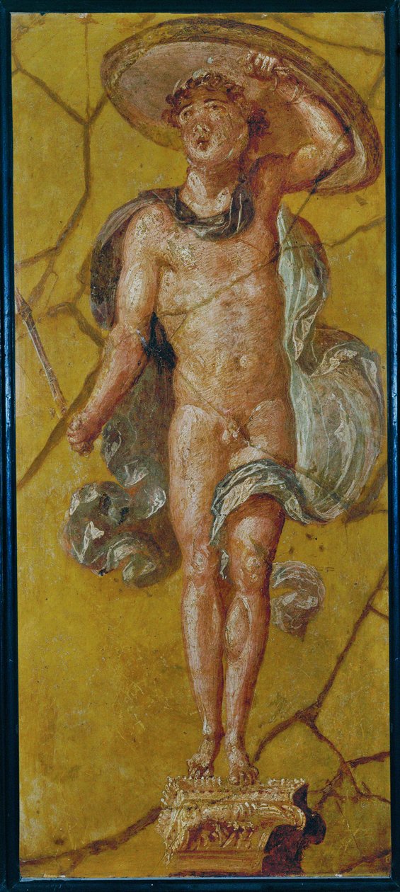 Blomsterbärare, Pompeji, Italien (fresk) av Erich Lessing