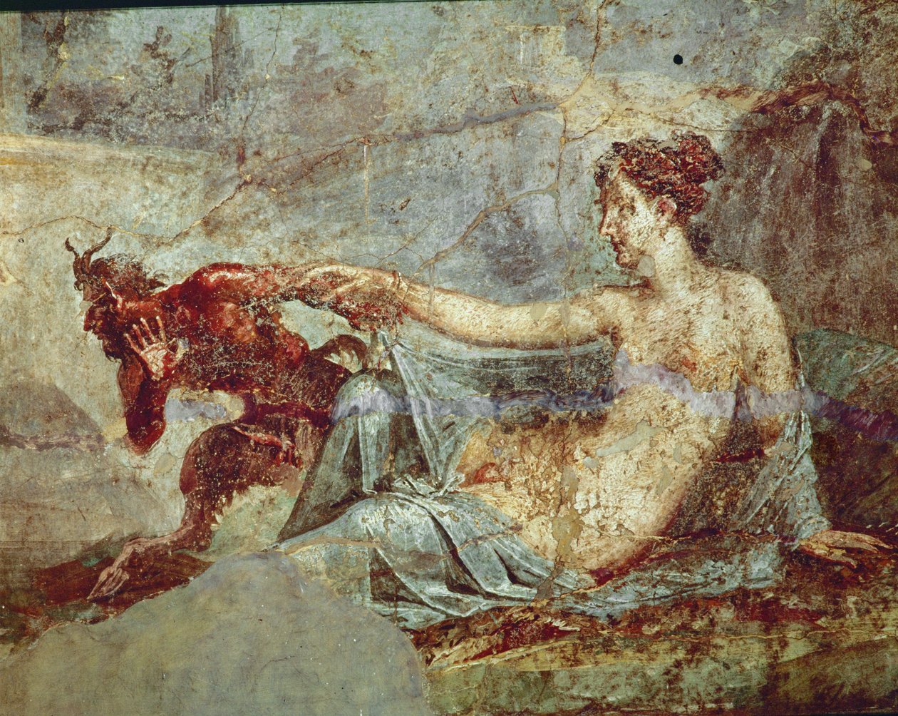 Pan flyr från en hermafrodit av Erich Lessing