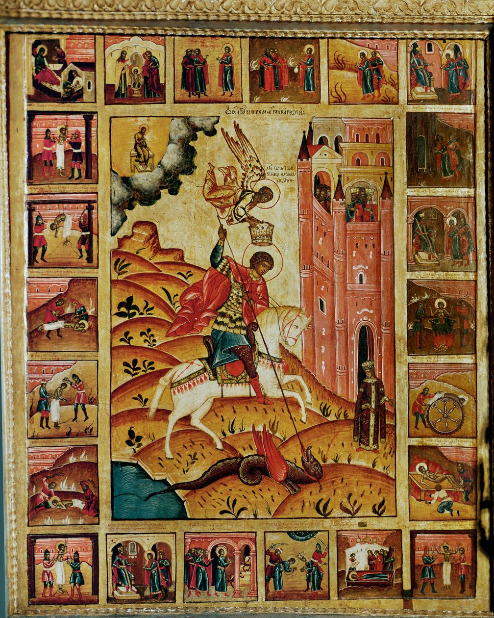 Sankt Göran och draken (målning) av Erich Lessing