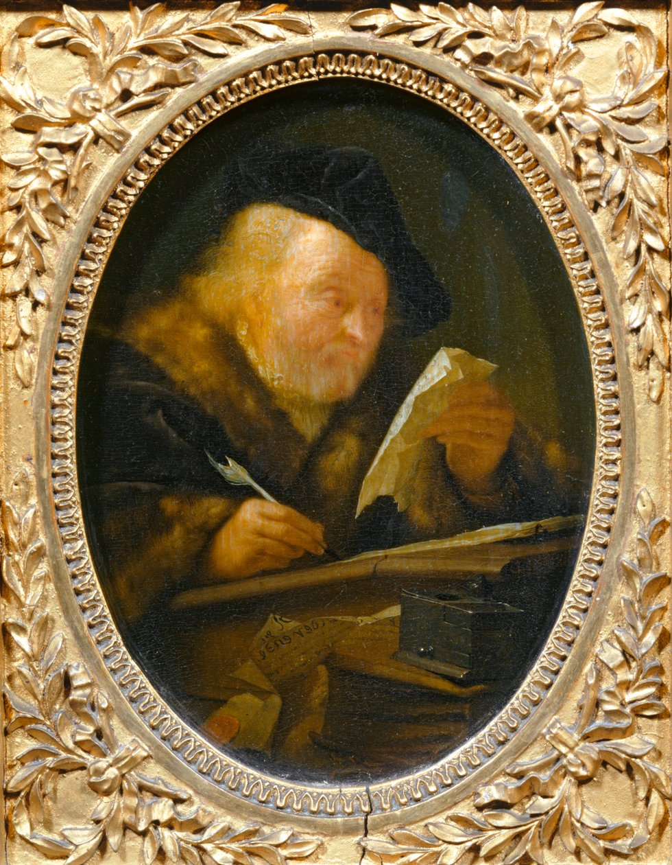 Gammal man som skriver... av Erich Lessing