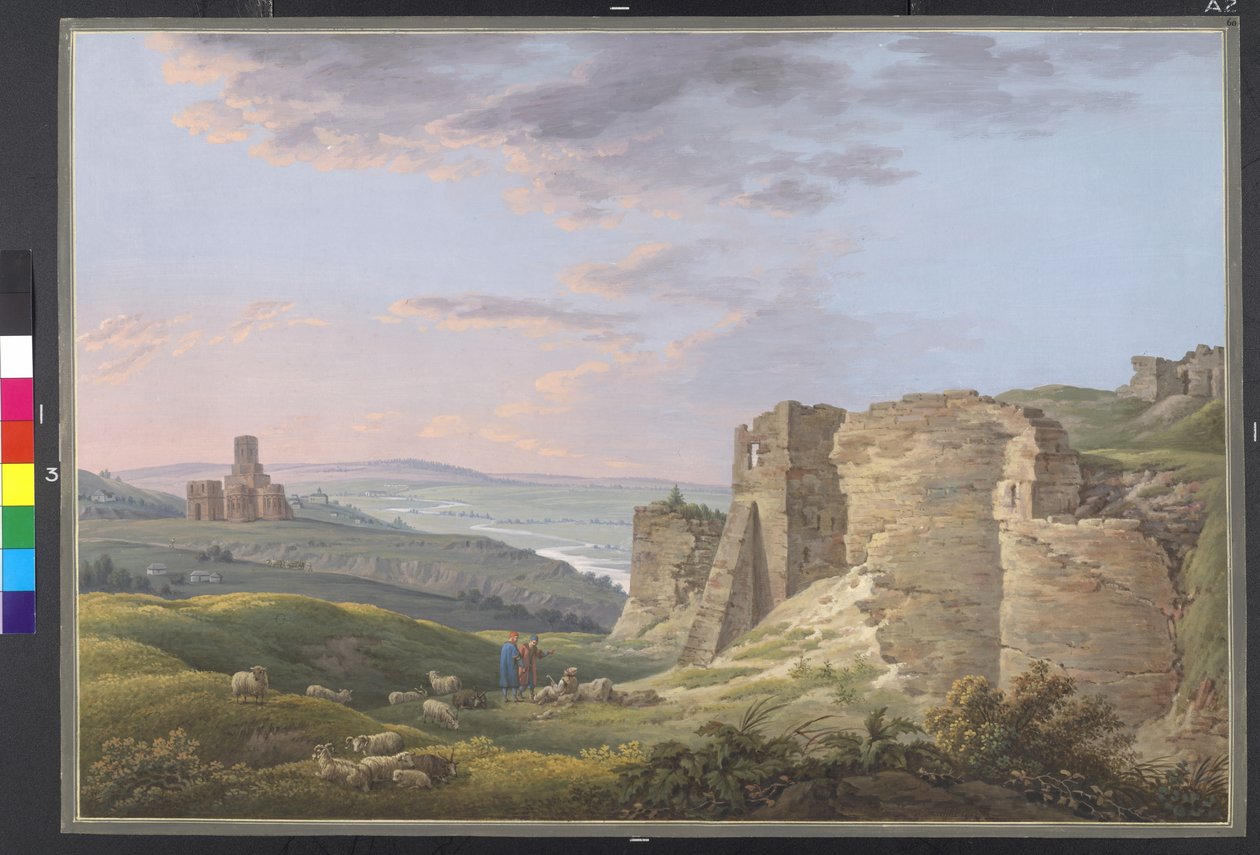 Utsikt över slottet Suczawa i Bukovina, distriktet Czernowitz av Erich Lessing