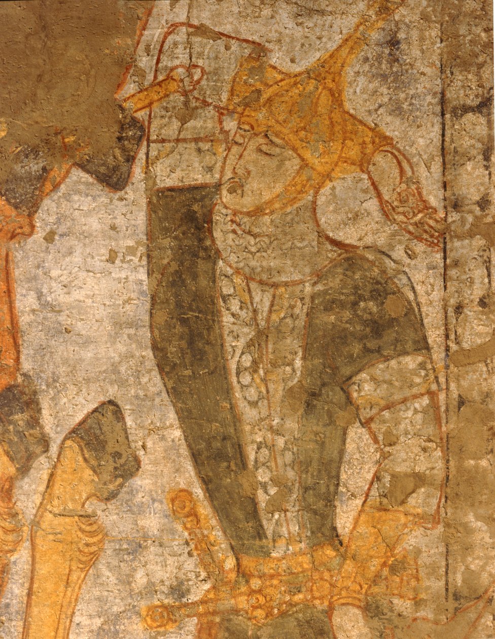 Sårad krigare (freska) av Erich Lessing