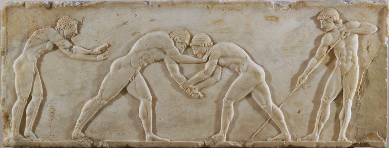 Unga acheaner engagerade i atletisk tävling av Erich Lessing