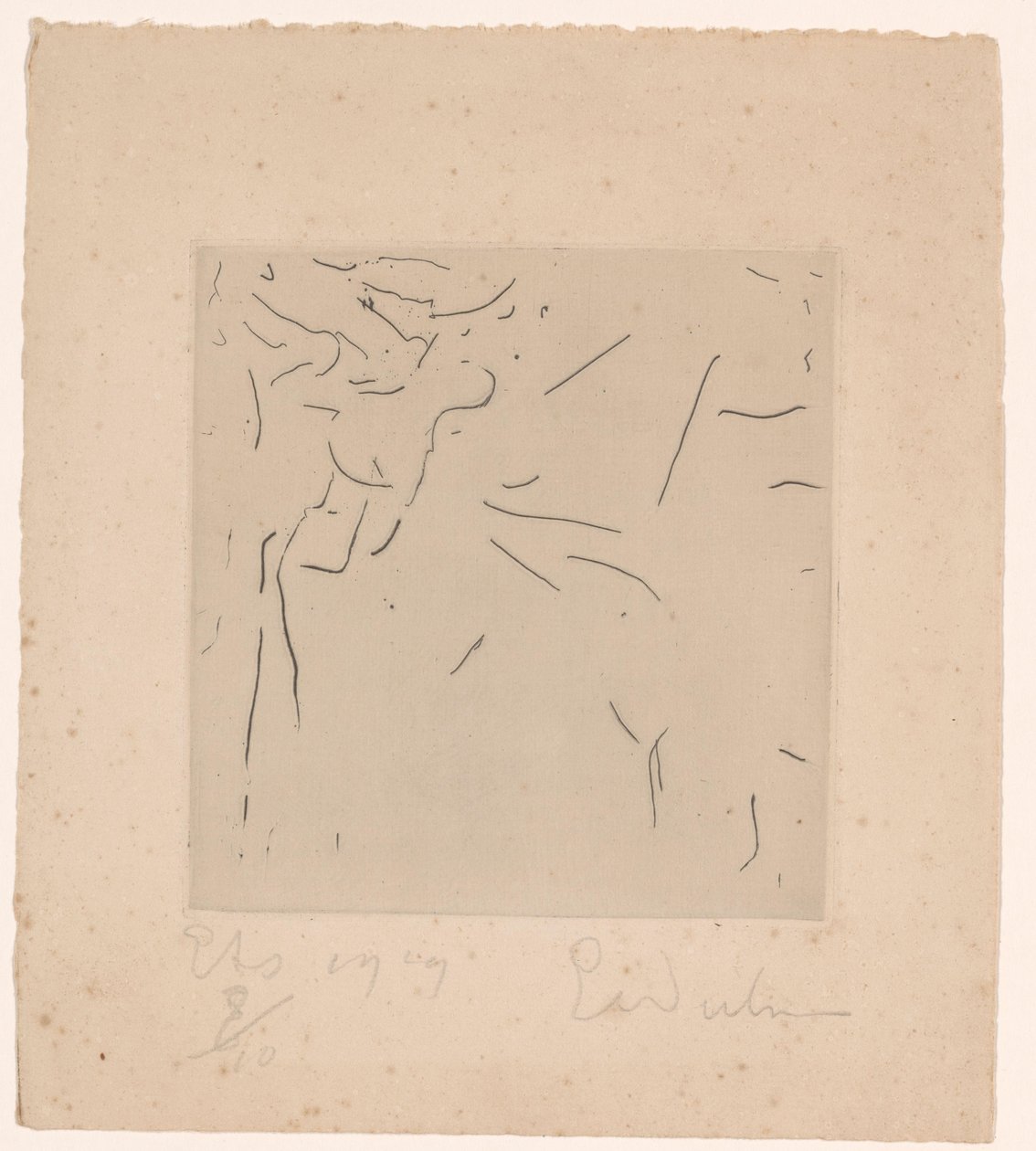 Abstrakt komposition av Erich Wichmann (signed by artist)