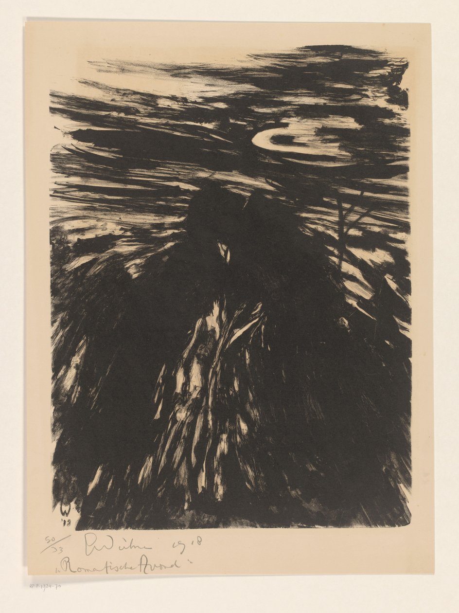 Romantisk kväll (originaltitel på objektet) av Erich Wichmann (signed by artist)