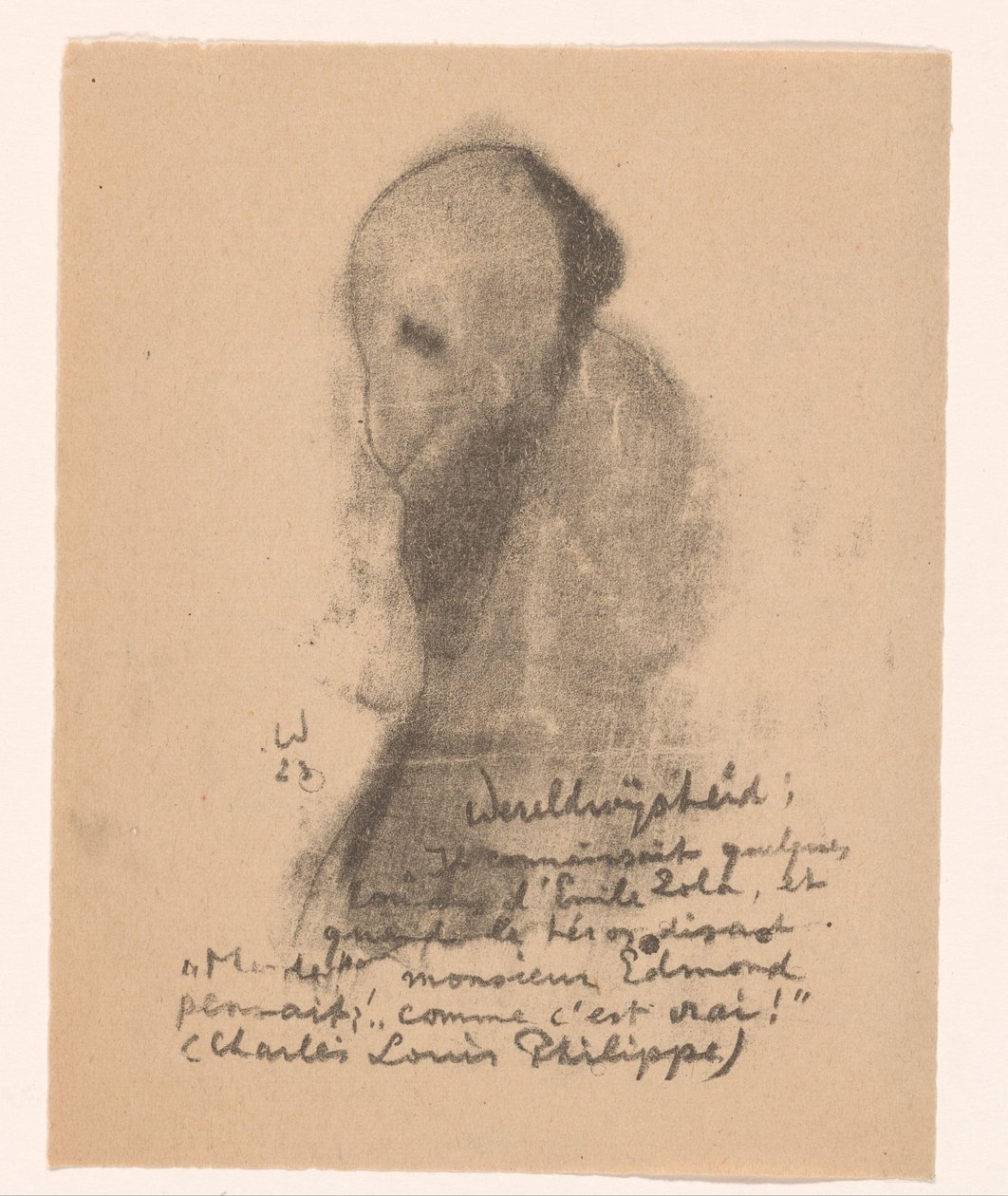 Abstrakt figur med skägg Idealists II and Further Notes (original serietitel) av Erich Wichmann