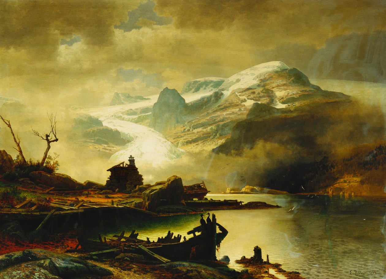 Bondhusglaciären i Sunnhordland, 1878 av Erik Bodom