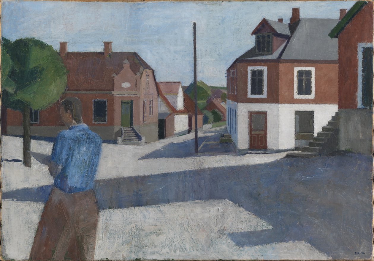 Gata med figur av Erik Raadal